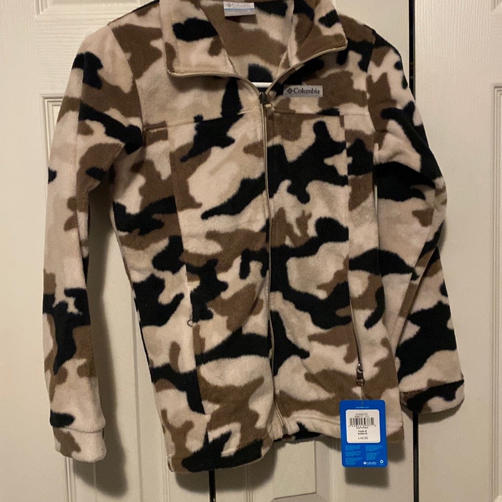 Boys brown camouflage Columbia jacket new with tags